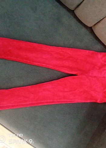 Kız Çocuk Kırmızı Elastik Bel Tayt - Görsel 5