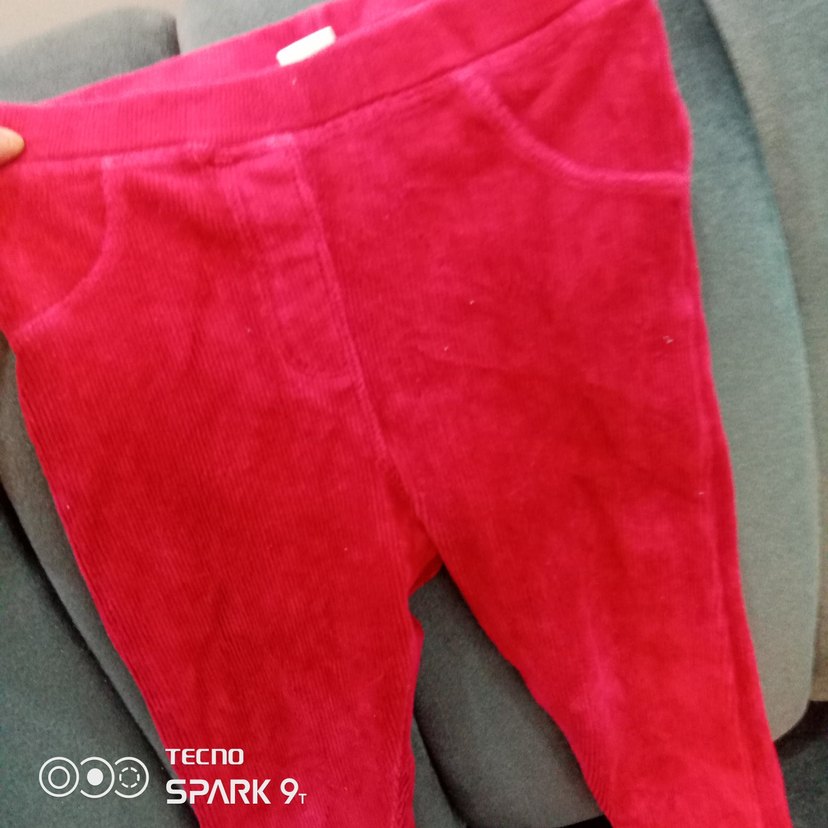 Kız Çocuk Kırmızı Elastik Bel Tayt - Görsel 2