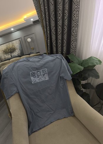 Gri Baskılı Erkek Tişört - Görsel 4
