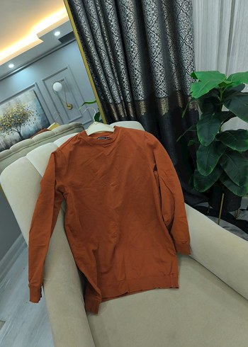 Kadın Kahverengi Salaş Sweatshirt - Görsel 4