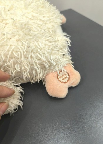 uyku arkadasi Beyaz Peluş Kuzu Oyuncak - Görsel 3