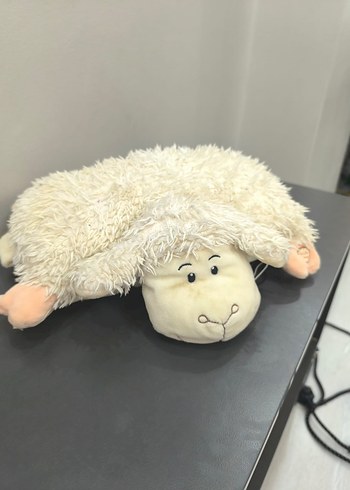 uyku arkadasi Beyaz Peluş Kuzu Oyuncak - Görsel 2