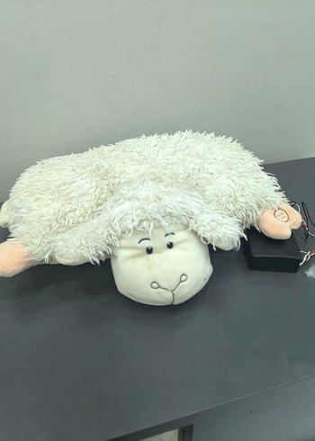 uyku arkadasi Beyaz Peluş Kuzu Oyuncak - Görsel 4