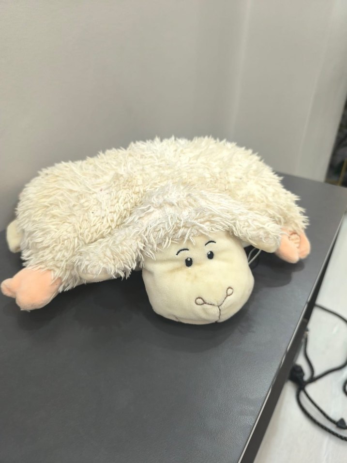 uyku arkadasi Beyaz Peluş Kuzu Oyuncak - Görsel 2