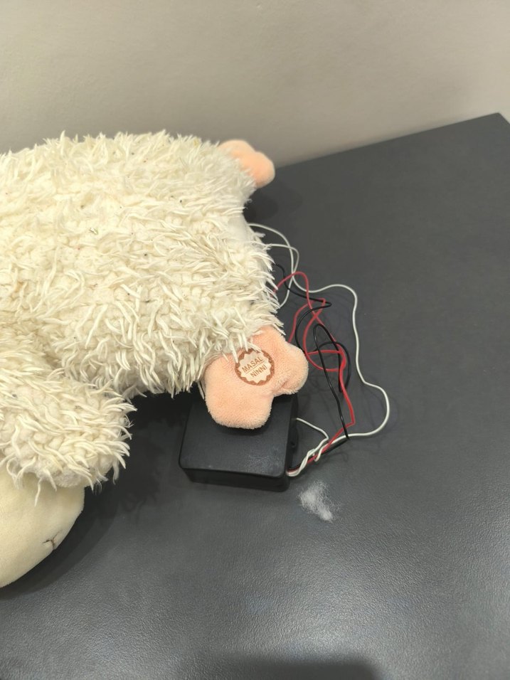 uyku arkadasi Beyaz Peluş Kuzu Oyuncak - Görsel 5