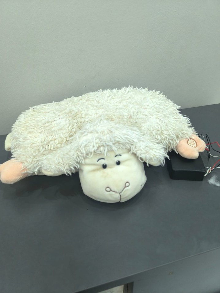 uyku arkadasi Beyaz Peluş Kuzu Oyuncak - Görsel 4