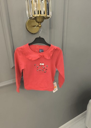 Kız Çocuk Kırmızı Fırfırlı Uzun Kollu Sweatshirt - Görsel 5