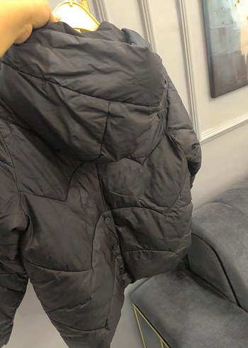 Erkek Çocuk Siyah Düğmeli Street Wear Mont - Görsel 8