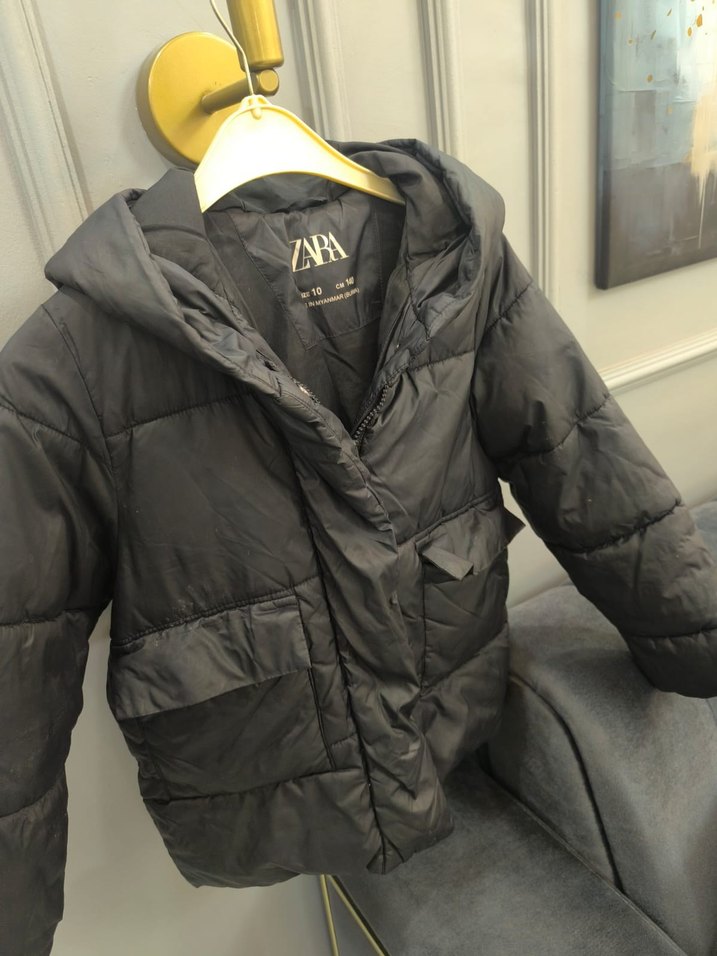 Erkek Çocuk Siyah Düğmeli Street Wear Mont - Görsel 3