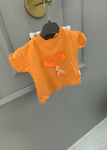 Turuncu Cepli Erkek Bebek Kısa Kollu Takım - Görsel 2