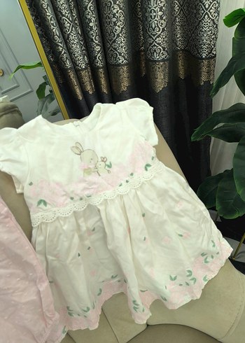 Düğmeli Pembe Nakışlı Bebek Kız Tulumu - Görsel 4