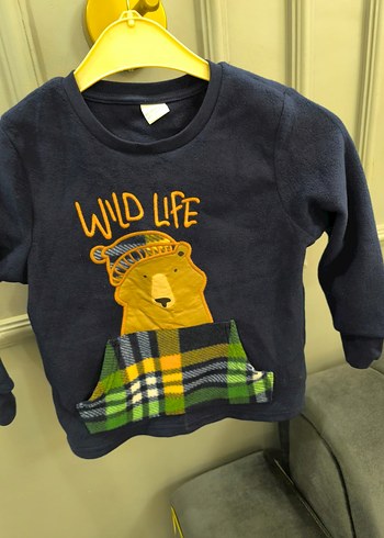 Erkek Çocuk Renkli Baskılı Sweatshirt Polar - Görsel 3