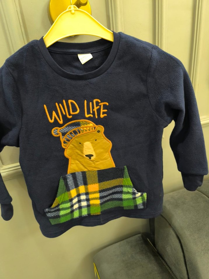 Erkek Çocuk Renkli Baskılı Sweatshirt Polar - Görsel 3