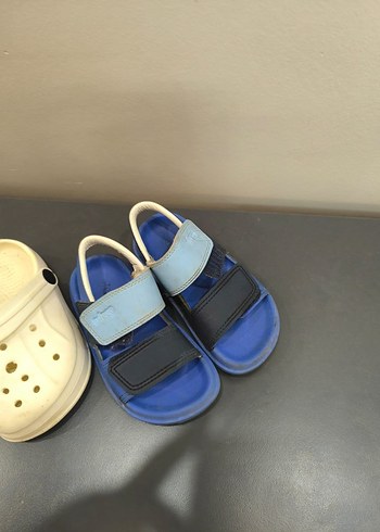 Mavi Erkek Çocuk Cırt Cırtlı Kauçuk Sandalet bı çift terlik - Görsel 3