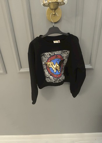 Siyah Baskılı Mini Sweatshirt - Görsel 3