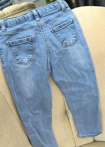 unisex Pastel Mavi Dar Kesim Kot Pantolon - Görsel 5