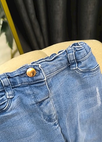 unisex Pastel Mavi Dar Kesim Kot Pantolon - Görsel 10