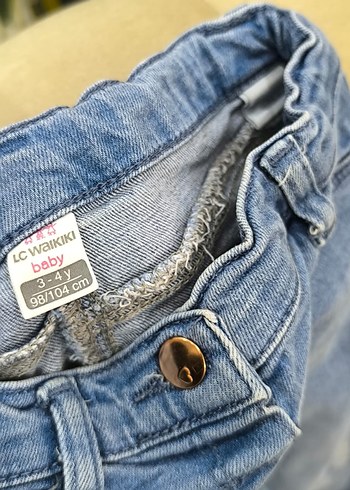 unisex Pastel Mavi Dar Kesim Kot Pantolon - Görsel 6