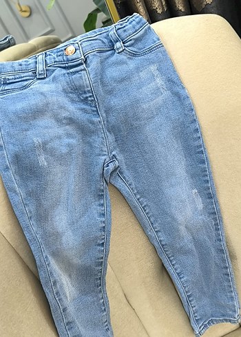 unisex Pastel Mavi Dar Kesim Kot Pantolon - Görsel 7