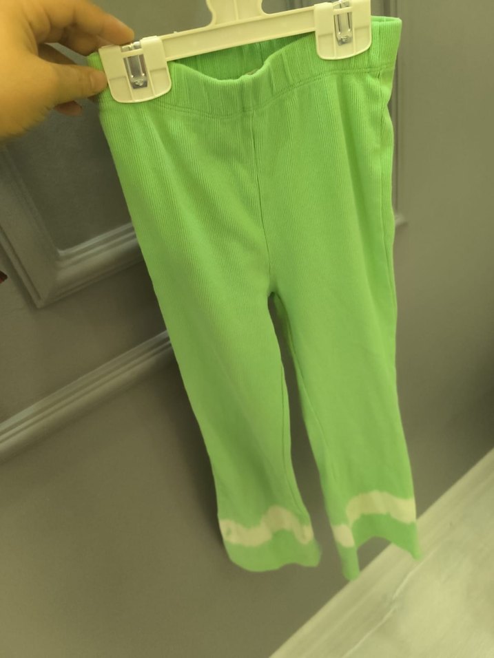 Kız Çocuk Yeşil Tie-Dye Pantolon - Görsel 5