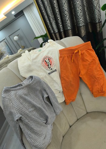 Gri Kısa Kollu Bebek Takımı - Görsel 3