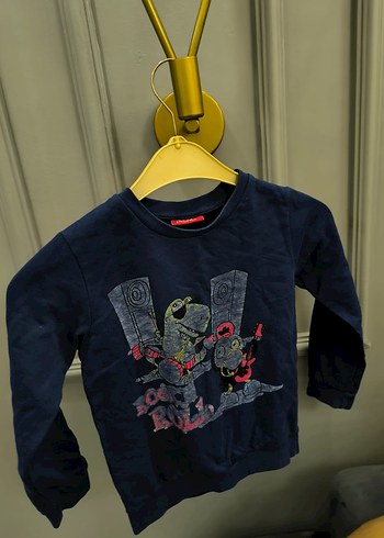 Erkek Çocuk Koyu Renkli Baskılı Sweatshirt - Görsel 3