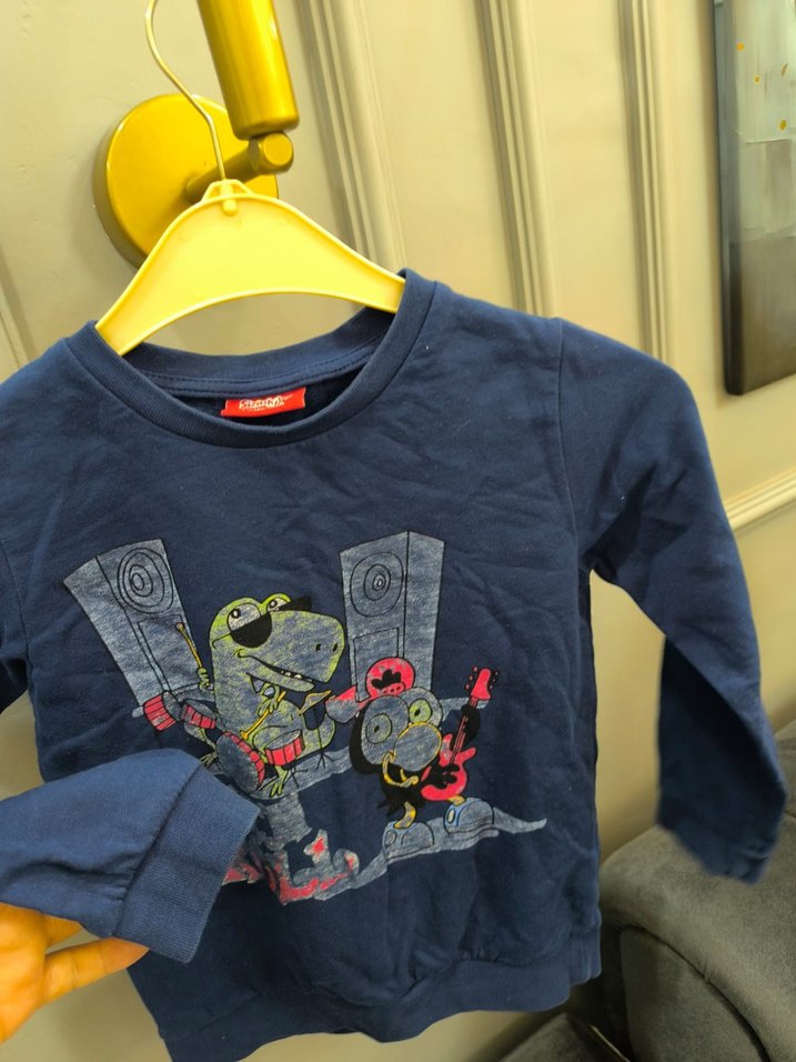 Erkek Çocuk Koyu Renkli Baskılı Sweatshirt - Görsel 5