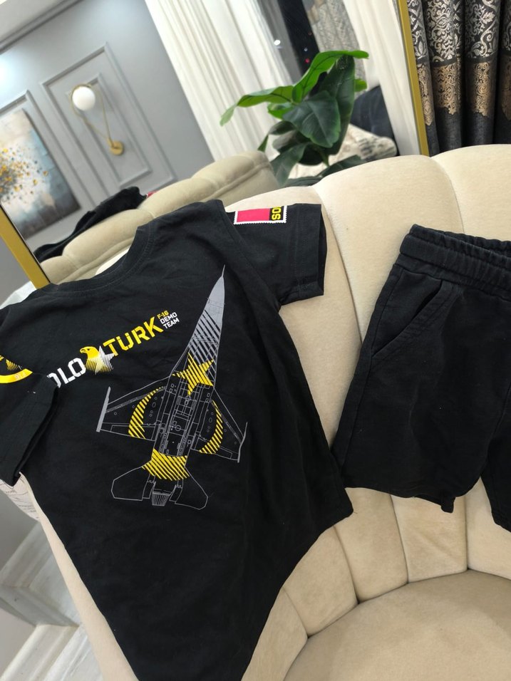 Erkek Siya solo türk tsort ve lcwakiki şort sorunsuzlar - Görsel 2