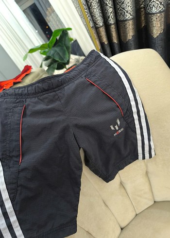 Siyah Erkek Şort, Dar Kesim, Spor - Görsel 2
