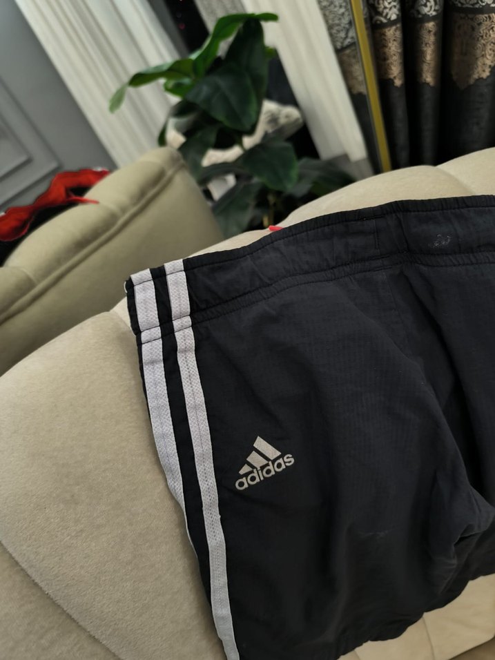 Siyah Erkek Şort, Dar Kesim, Spor - Görsel 3