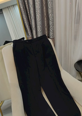 unisex Siyah Pliseli  Ofis Pantolonu M.L uyumlu - Görsel 5