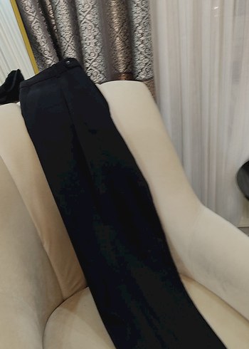 unisex Siyah Pliseli  Ofis Pantolonu M.L uyumlu - Görsel 4