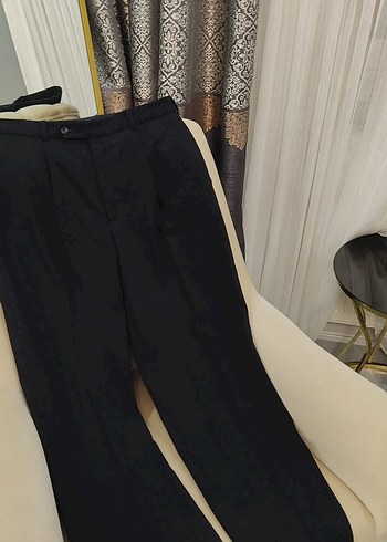 unisex Siyah Pliseli  Ofis Pantolonu M.L uyumlu - Görsel 6