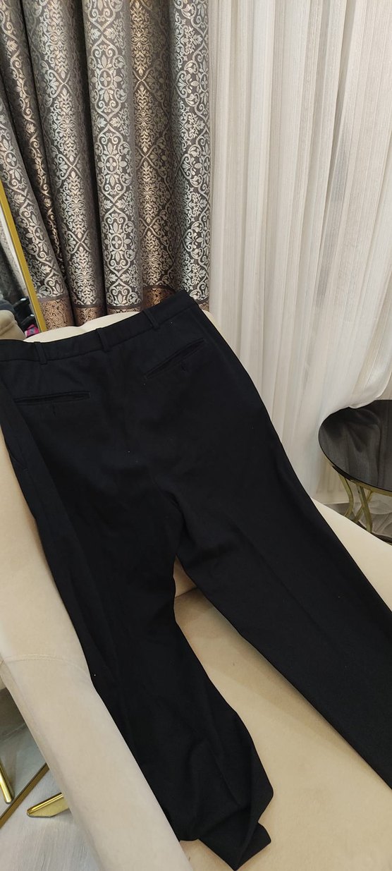 unisex Siyah Pliseli  Ofis Pantolonu M.L uyumlu - Görsel 2