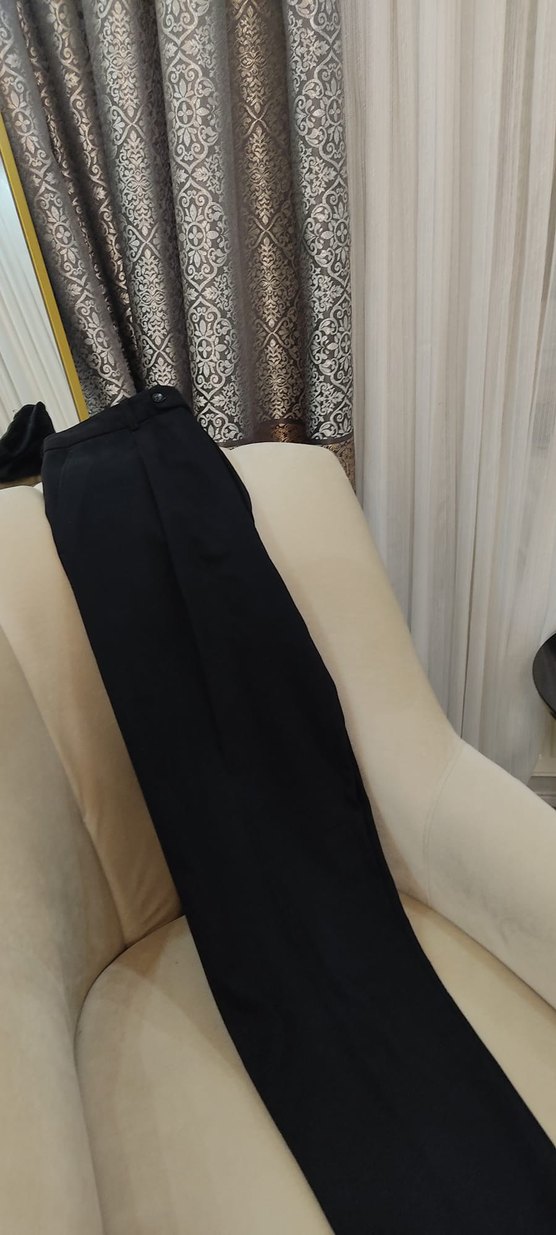 unisex Siyah Pliseli  Ofis Pantolonu M.L uyumlu - Görsel 3