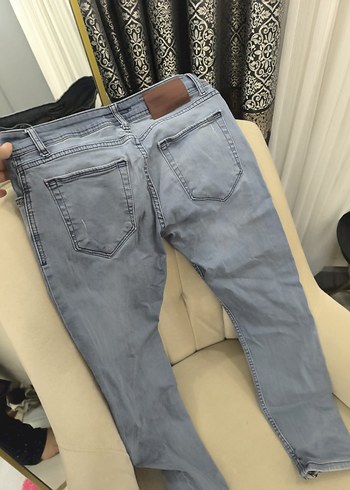 Gri Erkek Denim Jean Pantolon - Görsel 4