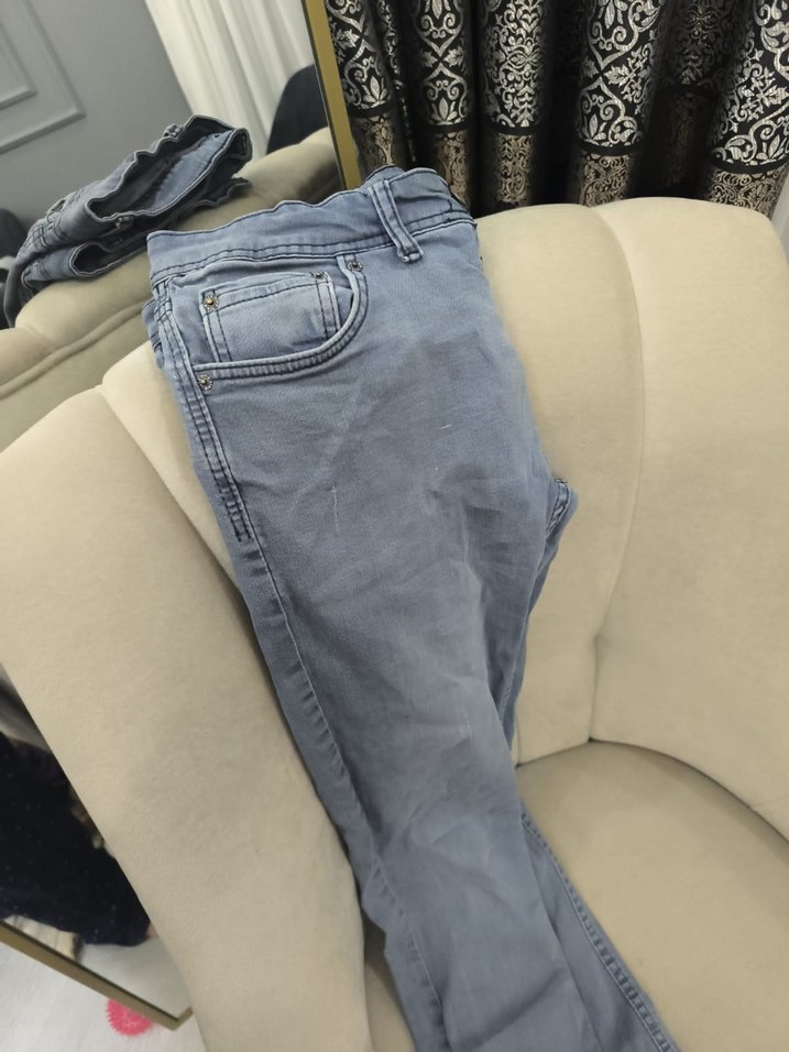 Gri Erkek Denim Jean Pantolon - Görsel 3