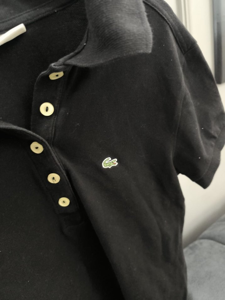 Kızlar için Siyah Polo Yaka Tişört - Görsel 4