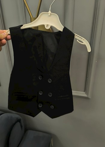 Klasik Siyah Çocuk Yeleği - Görsel 3