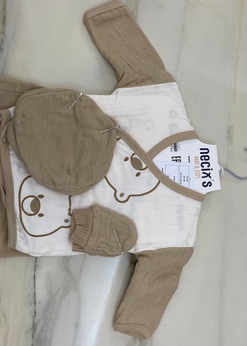 Bebek Kahverengi Müslin Takım - Görsel 3