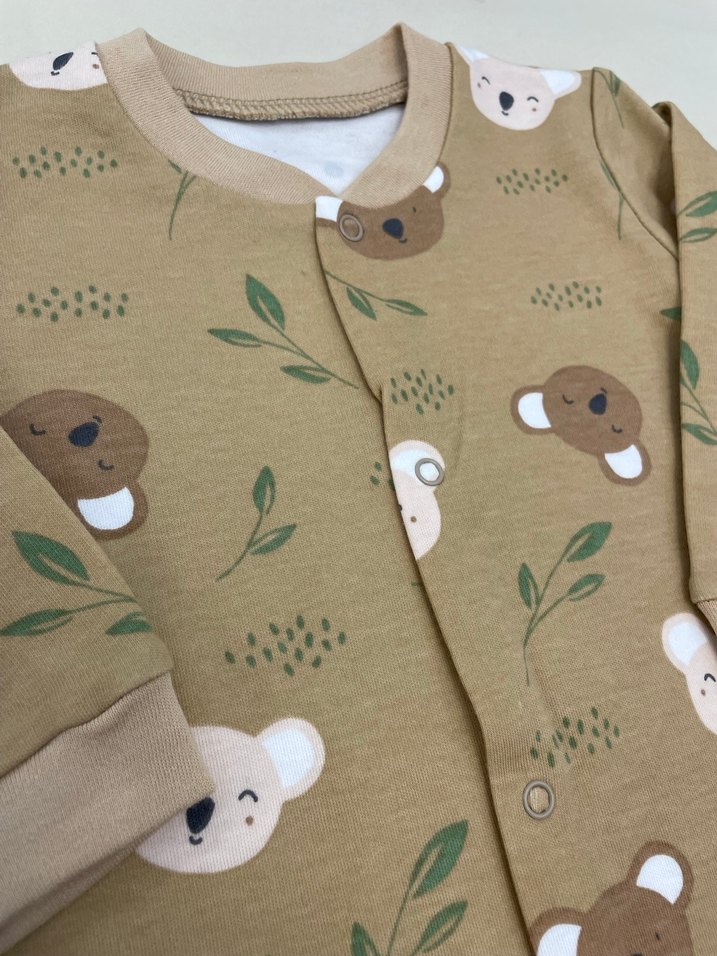 Uzun Kollu Koala Desenli Bebek Tulum - Görsel 5