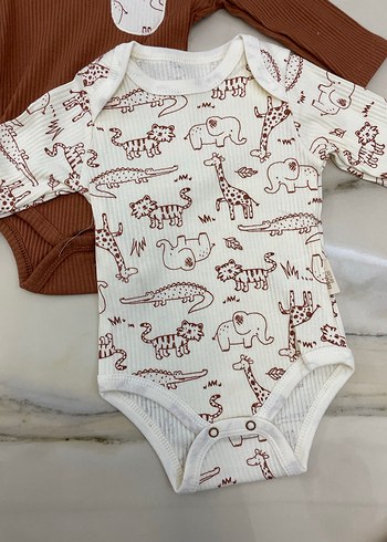 Uzun Kollu Örme Erkek Bebek Body Seti - Görsel 4