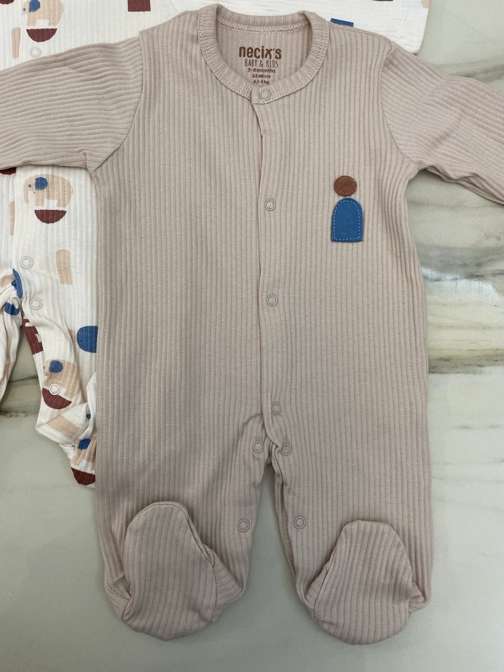 Bebek Erkek Uzun Kollu Fitilli Tulum Seti - Görsel 2