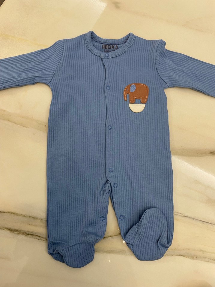 Bebek Erkek Uzun Kollu Fitilli Tulum Seti - Görsel 4