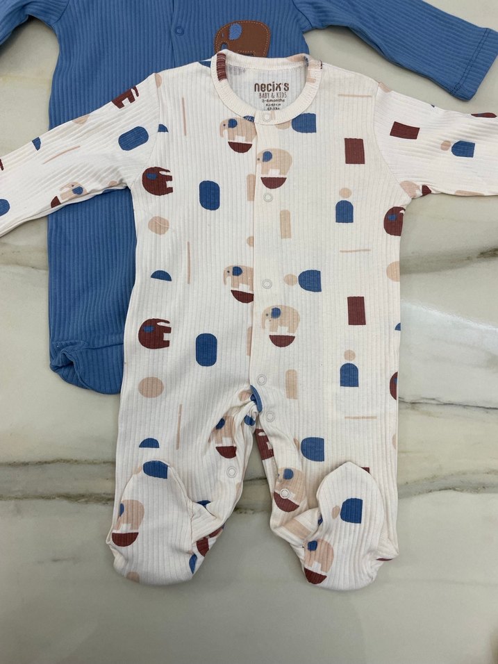 Bebek Erkek Uzun Kollu Fitilli Tulum Seti - Görsel 3