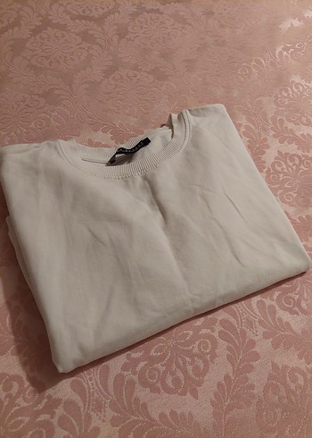 Beyaz Kadın Uzun Kollu Sweatshirt