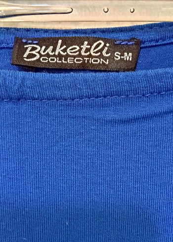 Mavi Bohem Kadın Bluz Mini Kısa Kol - Görsel 4