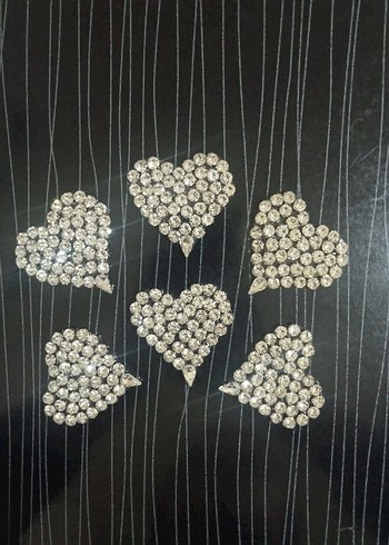 ütü ile yapışan Kadın Broş Kalp - Görsel 2