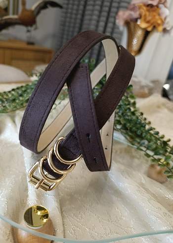 4 farklı renk Süet Altın Tokalı Kadın Kemer - Görsel 4