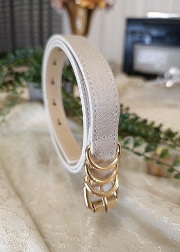 4 farklı renk Süet Altın Tokalı Kadın Kemer - Görsel 2